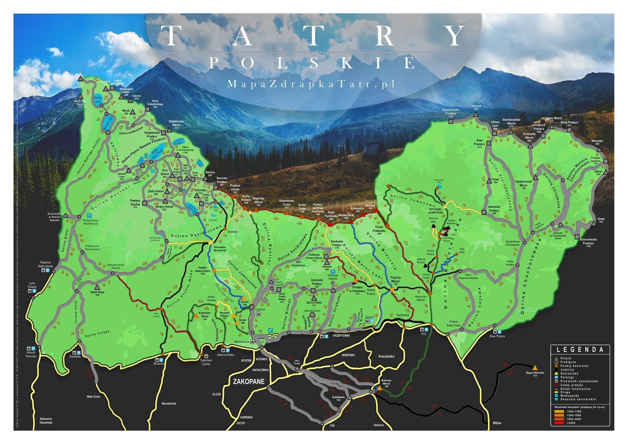 Mapa Zdrapka Tatr