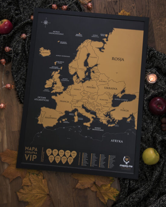Mapa Zdrapka VIP EUROPA w jesiennej odsłonie